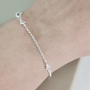 Pulseira Estrela Zircônia banhada Prata