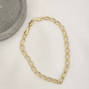 Pulseira Elos largos - banhado Ouro 18k