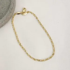 Pulseira elos finos banhado ouro 18k